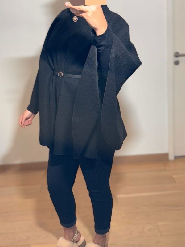 Cape Poncho oversize à ceinture – Image 5